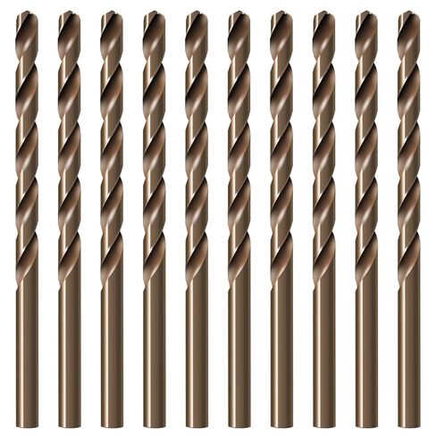6mm Twist Drill Bit Set – M35 Cobalt Steel (5% Cobalt) HSS-CO, High-Speed and Heat-Resistant, Precision Engineered for Drilling Stainless Steel, Cast Iron, and Hard Metals (10 Pack) in Kuwait