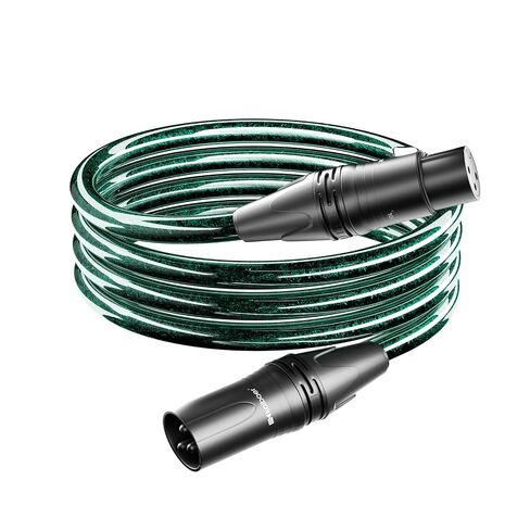 كابل ميكروفون XLR، سلك صوت متوازن بدرجة احترافية مع نحاس مطلي بالفضة 21AWG، حماية 95% من النحاس المصبوغ، ذكر إلى أنثى للاستوديو، الخلاط، الميكروفون، 9.8 قدم، أخضر in Kuwait