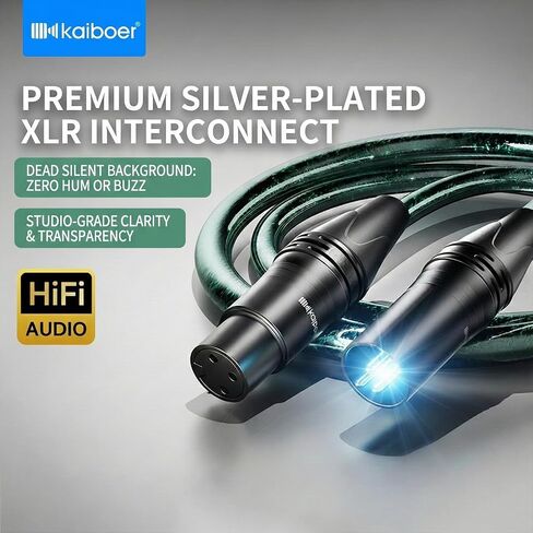 كابل ميكروفون XLR، سلك صوت متوازن بدرجة احترافية مع نحاس مطلي بالفضة 21AWG، حماية 95% من النحاس المصبوغ، ذكر إلى أنثى للاستوديو، الخلاط، الميكروفون، 9.8 قدم، أخضر in Kuwait