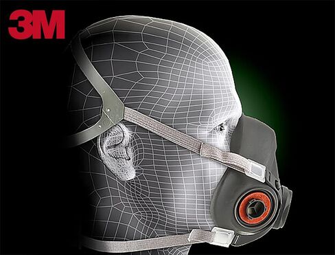 3M Half Facepiece Reusable Respirator 6200, NIOSH, Four-Point Harness, Comfortable Fit, Medium Respirator Cartridge/Filter 60926, 1 Pair, Helps Protect Against Organic Vapors in Kuwait