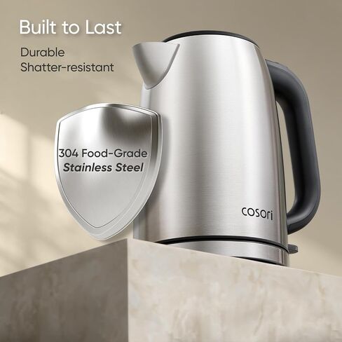 COSORI Electric Kettle, Stainless Steel Tea Kettle, Plastic-free Inner Lid, Filter and Spout, Easy to Clean, Automatic Shut Off & Boil-Dry Protection, Hot Water Boiler & Heater, 1.7L, 1500W in Saudi Arabia