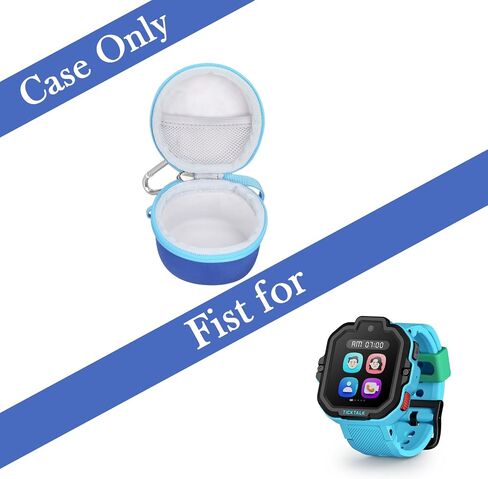 حافظة ساعة للأطفال لساعة TickTalk5 لساعة Vtech KidiZoom الذكية DX4، DX2، DX3 لساعة Gizmo - حقيبة تخزين صلبة واقية للسفر (الجراب فقط) (أزرق) in Kuwait