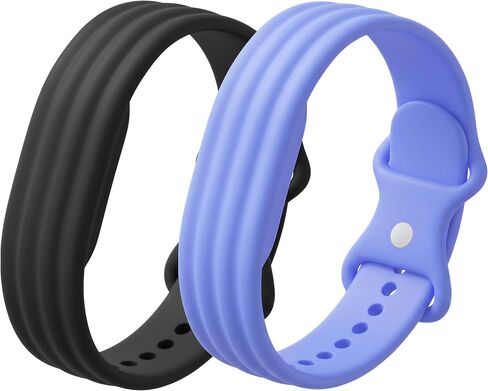عبوتان من أربطة السيليكون الرياضية المتوافقة مع Google Fitbit Air، أشرطة بديلة ناعمة قابلة للتنفس من أجل Fitbit Air، أساور معصم مقاومة للعرق والماء للنساء والرجال in Kuwait