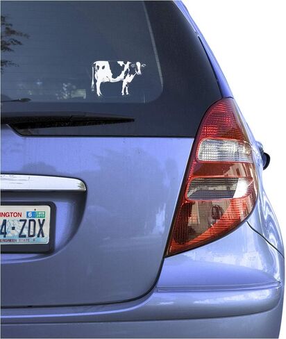 Holstein Cow Clear Vinyl Decal Sticker for Window, Dairy Farmer Sign Art Print Design in Kuwait