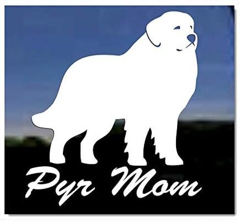 NickerStickers Pyr Mom Great Pyrenees Dog ملصق نافذة من الفينيل in Kuwait