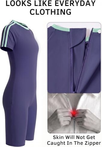Tear-Resistant Adaptive Clothing for Autism Kids Ages 3-14, Anti-Strip Sensory Jumpsuit with Reinforced Back Zipper in Saudi Arabia