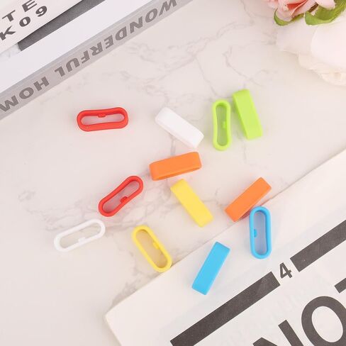 24 قطعة من حلقات تثبيت السيليكون من Tinoaly لـ Magic Band+ & 2.0 وأكثر، حلقات تثبيت آمنة ومشابك حامل لسوار الساعة (12 لونًا) in Kuwait