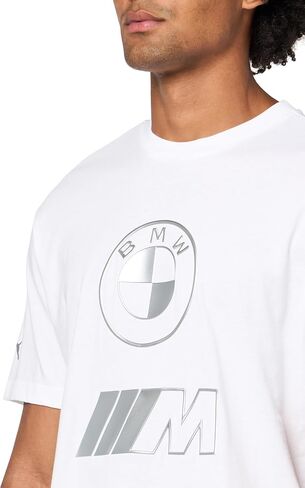 Puma Mens BMW M Motorsport Graphic Tee, Puma White, Medium in Kuwait