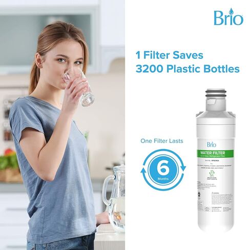 استبدال Brio LT1000P لـ LG LT1000P، MDJ64844601، Kenmore Elite 9980، ADQ74793501 LT1000PC ADQ74793502، LMXS28626S، LMXC23796S، LFXS26973D مياه الثلاجة، NSF 42 و372 (3 عبوات) in Kuwait