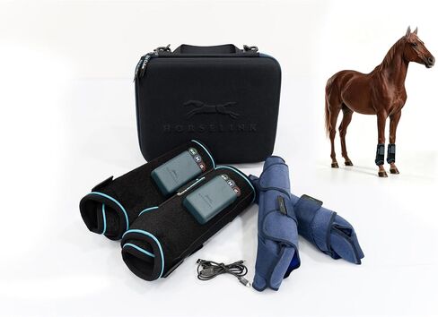 HORSELINK Multifunctional Compression Therapy Horse Boots,Compression Therapy Boots, Dynamic Compression & Vibration & PEMF Magnetic 3-in-1 Multifunctional Therapy Boots for Horses,Front, hind in Saudi Arabia