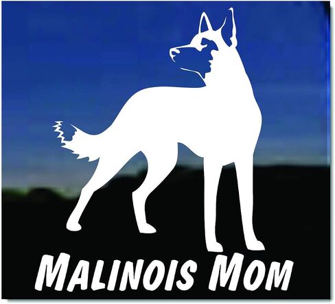 ملصق لاصق تلقائي للنافذة من الفينيل Malinois Mom ~ البلجيكي Malinois in Kuwait