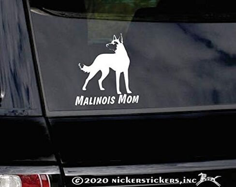 ملصق لاصق تلقائي للنافذة من الفينيل Malinois Mom ~ البلجيكي Malinois in Kuwait