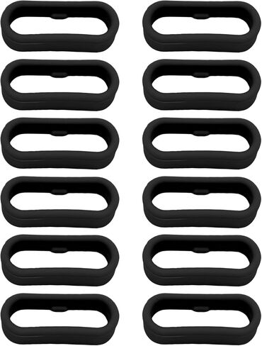 12 قطعة من أقفال الشريط السحري، مطاط ناعم، وردي | حافظة مطاطية ناعمة، متوافقة مع MagicBands وأشرطة الساعة الذكية، حلقات تثبيت مرنة in Kuwait