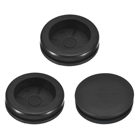 uxcell 3Pcs Rubber Grommets 1-3/4" (45mm) Drill Hole, 1-1/2" (38mm) ID Single Sided Hole Plugs Ring Gasket for Firewall Cable Wire Protecting, Black in Kuwait