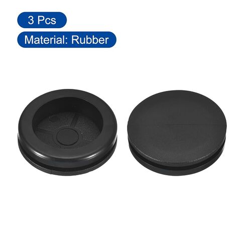 uxcell 3Pcs Rubber Grommets 1-3/4" (45mm) Drill Hole, 1-1/2" (38mm) ID Single Sided Hole Plugs Ring Gasket for Firewall Cable Wire Protecting, Black in Kuwait