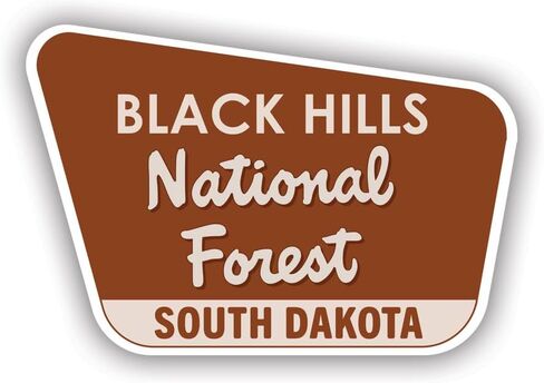 Black Hills National Forest South Dakota sd - ملصق ملون - ملصق - Diecut - South Dakota sd Explore Hike Hike Travel Camp Camping - 4" x 2.63" in Kuwait