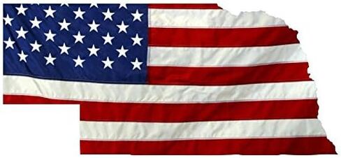 State of Nebraska Realistic American Flag/Window Decal Vinyl Sticker 6" in Kuwait