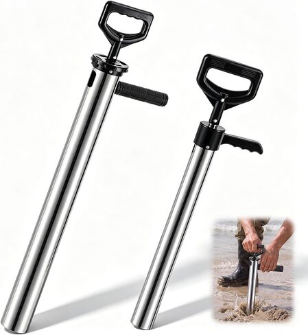 2 Pack Mantis and Ghost Shrimp Pump, 30" and 37.8" Stainless Steel Shrimp Extractor, Rustproof Easy Clean Seafood Catching Pump for Outdoor Beach Use in Kuwait