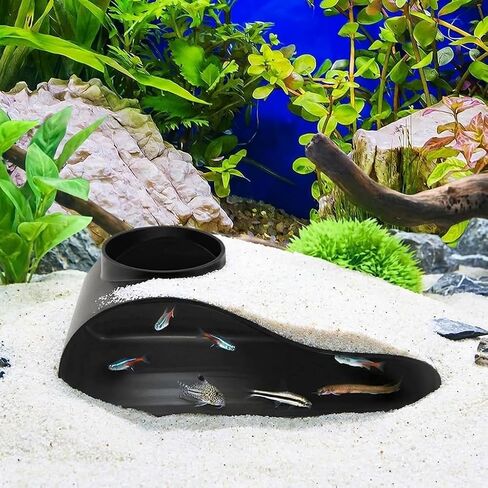 Aquarium Underground Tunnel Cave Fish & Shrimp Under Gravel Tunnel Aquarium Cave Hideout Shrimp and Fish Hiding Caves Shrimps Hideout(Size:Single Hole) in Saudi Arabia