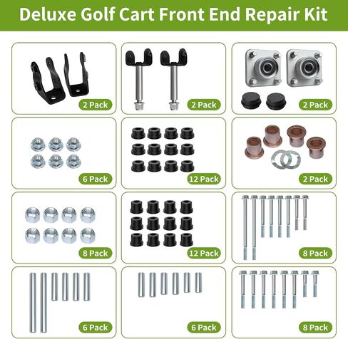 Deluxe Golf Cart Front and Rear End Repair Kit, Club Car Repair Kit Club Car Front End Parts for 2004-UP Club Car Precedent Gas Electric Models in Kuwait