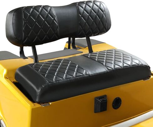 مجموعة أغطية مقاعد NOKINS Golf Cart Diamond، تناسب وسادة المقعد الأمامي القياسية Club Car DS 2000.5-Up OEM، لا تتطلب مسامير وسهلة التنظيف، أغطية مقاعد من الفينيل قابلة للتنفس (بني وبني 8438) in Kuwait