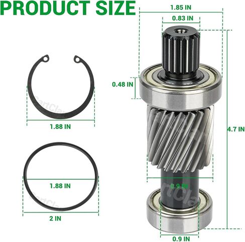 EZGO TXT Input Shaft Kit, Golf Cart Input Shaft Kit Include O-Ring Seal, Clasp Spring Suitable for 1994-Up EZGO TXT Electric and 1988-1990 EZGO Marathon Golf Carts, OEM# 26926G01, 612556 in Kuwait