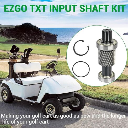 EZGO TXT Input Shaft Kit, Golf Cart Input Shaft Kit Include O-Ring Seal, Clasp Spring Suitable for 1994-Up EZGO TXT Electric and 1988-1990 EZGO Marathon Golf Carts, OEM# 26926G01, 612556 in Kuwait