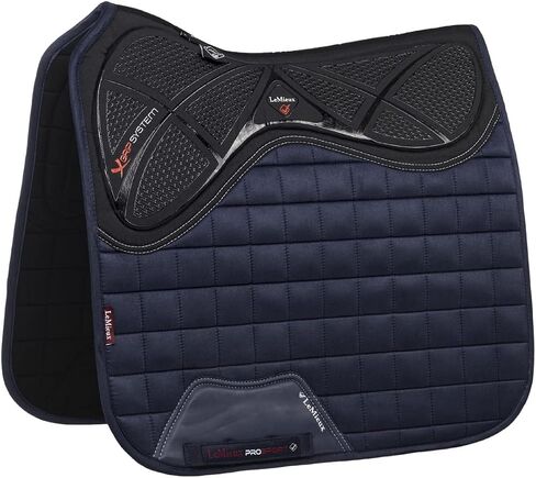 وسادة سرج مربعة من السيليكون من LeMieux Dressage X Grip - وسادات سرج للخيول - معدات وإكسسوارات ركوب الفروسية (كحلي - كبير) in Kuwait