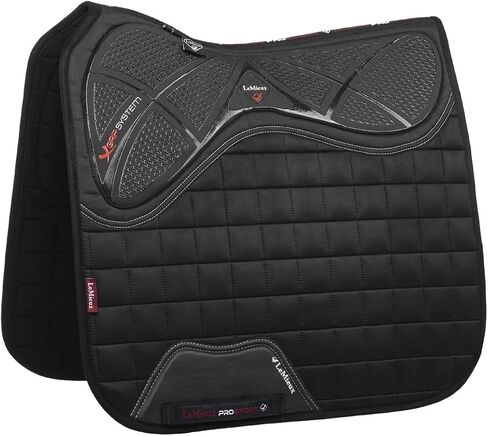 وسادة سرج مربعة من السيليكون من LeMieux Dressage X Grip - وسادات سرج للخيول - معدات وإكسسوارات ركوب الفروسية (كحلي - كبير) in Kuwait
