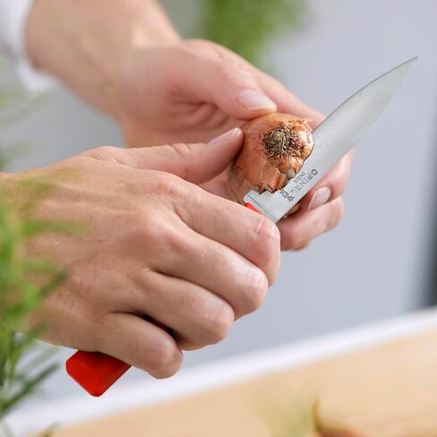 Opinel Les Essentials+ رقم 312 سكين التقشير، مقاوم للتآكل + آمن للاستخدام في غسالة الأطباق، صنع في فرنسا، أحمر in Kuwait