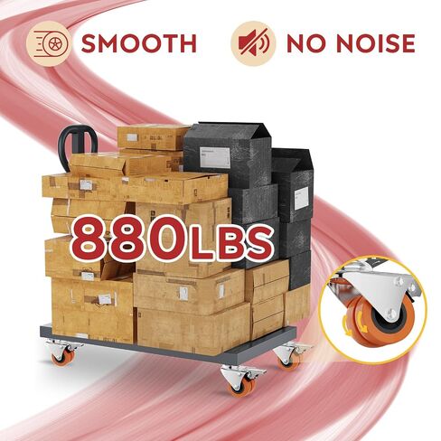 2 Inch Heavy Duty Caster Wheels Set of 4 Locking Plate | 880lb, 360° Swivel, TPR Floor-Safe, Industrial Casters Workbench Tool Cabinet Furniture Indoor Outdoor in Kuwait