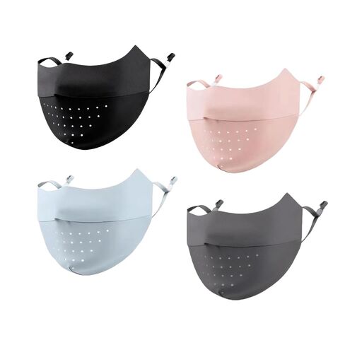 4 PCS UV Protection Face Mask, UPF 50+ Ice Silk Washable Reusable Sun Sunscreen Masks for Women in Kuwait