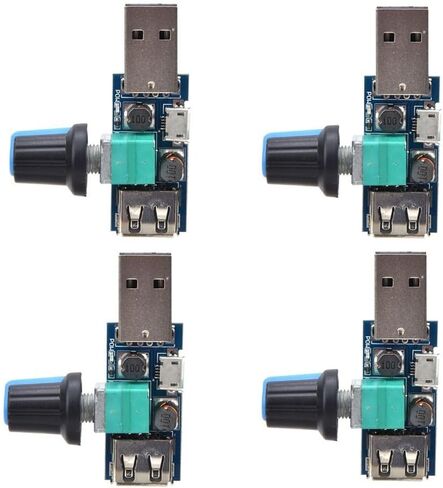 4Pcs USB Fan Stepless Speed Controller - DC 5V Mini USB Fan Stepless Governor 5W in Kuwait