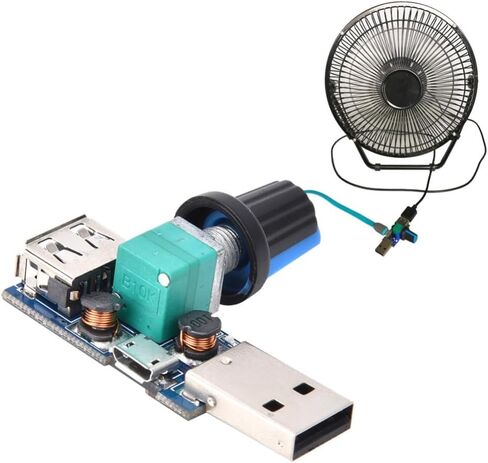 4Pcs USB Fan Stepless Speed Controller - DC 5V Mini USB Fan Stepless Governor 5W in Kuwait