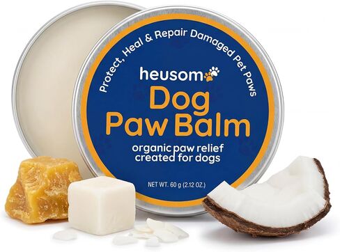 Silent Groom Pro Organic Pet Paw Relief Balm | Natural Moisturizer for Dogs & Cats - Paws, Pads, Nose & Elbow | Lick Safe Cream with Coconut Oil & Beeswax | Anti-Dry Skin Relief & Protector in Saudi Arabia