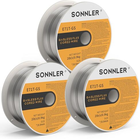 3 Packs 2-Pound 035 Flux Core Welding Wire,SONNLER E71T-GS Mig Welding Wire | Low Splatter Gasless Carbon Steel Mig Welding Wire Compatible With HF Fourney Harbor Welder in Kuwait