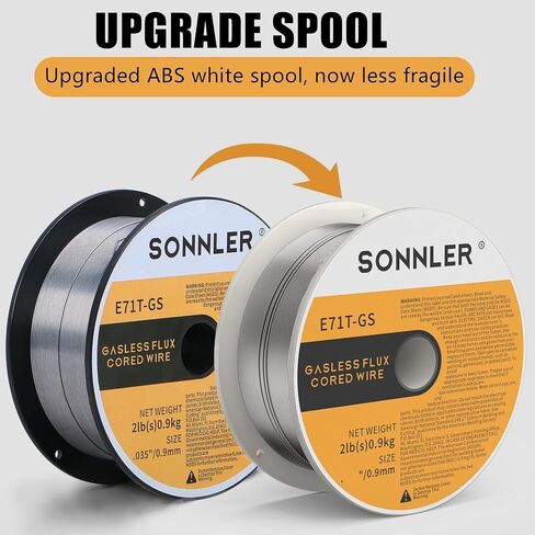 3 Packs 2-Pound 035 Flux Core Welding Wire,SONNLER E71T-GS Mig Welding Wire | Low Splatter Gasless Carbon Steel Mig Welding Wire Compatible With HF Fourney Harbor Welder in Kuwait