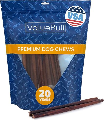 ValueBull USA Collagen Sticks for Dogs, 12 Inch Jumbo Chews, Natural Long-Lasting Dog Treats, 100 Count Bulk Pack - Promotes Joint, Skin & Coat Health with Glucosamine and Chondroitin in Saudi Arabia