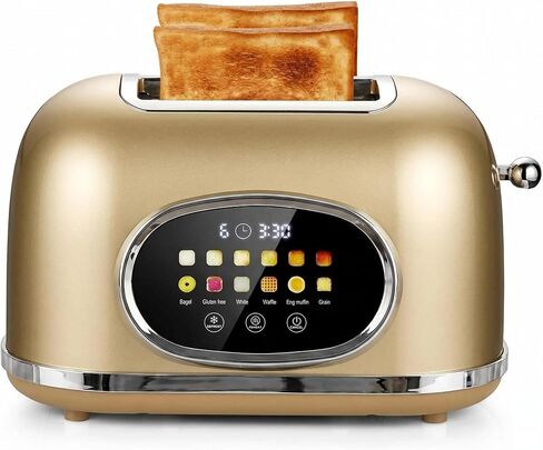 Roter Mond Toaster 2 Slice Touchscreen Stainless Steel, Gold in Saudi Arabia
