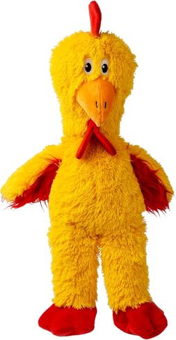 لعبة KONG Knots Chicken Dog - حبل داخلي معقود وأصوات زقزقة مزدوجة - قطيفة متينة مع الحد الأدنى من الحشو، لعبة مضغ وسحب داخلية/خارجية (متوسطة/كبيرة) in Kuwait
