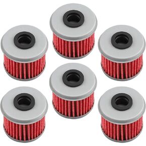 6 Pack Yerbay Compatible Motorcycle Oil Filter for Honda CRF150R CRF250R CRF450R CRF450X CRF250X