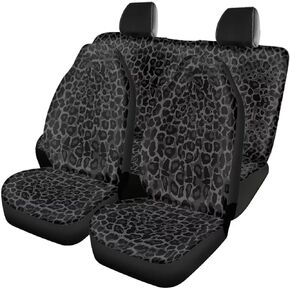 Hawaiian Seat Covers for Cars Red Hibiscus Flower Front & Rear Seat Cover 4 Packs Full Set Auto Accessories Vehicle Bucket Seat Protectors Breathable Car Mats Cover Universal Fit