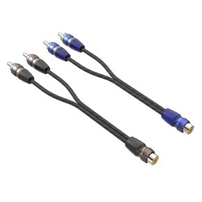ROCKRIX 0.6ft 1 Female to 2 Male RCA Y Adapter Splitter Connector Cable (2 Pack)