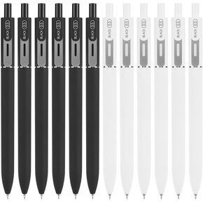 Gel Pens 0.5mm 12 PCS Office Desk Accessories, Nurse School Supplies, Aesthetic Fine Point Pen Cute Black Ink Pens, Smooth Writing Stationery, Journal Work Essentials for Women Men, Teen Girl Gifts