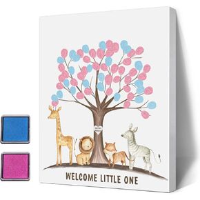 Gender Reveal Party Fingerprint Tree Sign, Elephant Theme Canvas Baby Shower, a Baby Shower Guest Book, Woodland Baby Shower Guest Book in Saudi Arabia