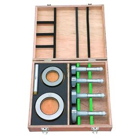 Mitutoyo 368-997 Holtest (Type ll) Vernier Inside Micrometer, Complete Unit Set, 2-4" Range, 0.0002" Graduation, +/-0.00015" Accuracy (4 Piece Set)
