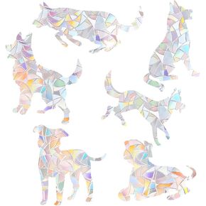 4 Sheets Anti Collision Window Clings, Window Decals to Prevent Bird Strikes Prism Pattern Window Stickers for Birds Alert Stickers to Protect Wild Birds Against Glass (Clouds) in Kuwait