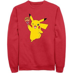 Fifth Sun Pokemon Men's Caramel Apple W Pikachu Pullover Crew Fleece