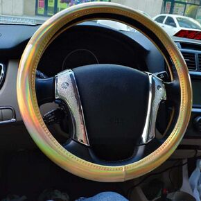Universal Summer of Colorful Glossy Leather Steering Wheel Cover Automotive Interior Car Accessories (Blue)