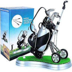 SANTA CASA Golf Pen Holder Gifts for Men, Mens Stocking Stuffers Unique Funny Gift, Golf Accessories Office Desk Decor, Gifts for Boss Coworkers Friend Golfers